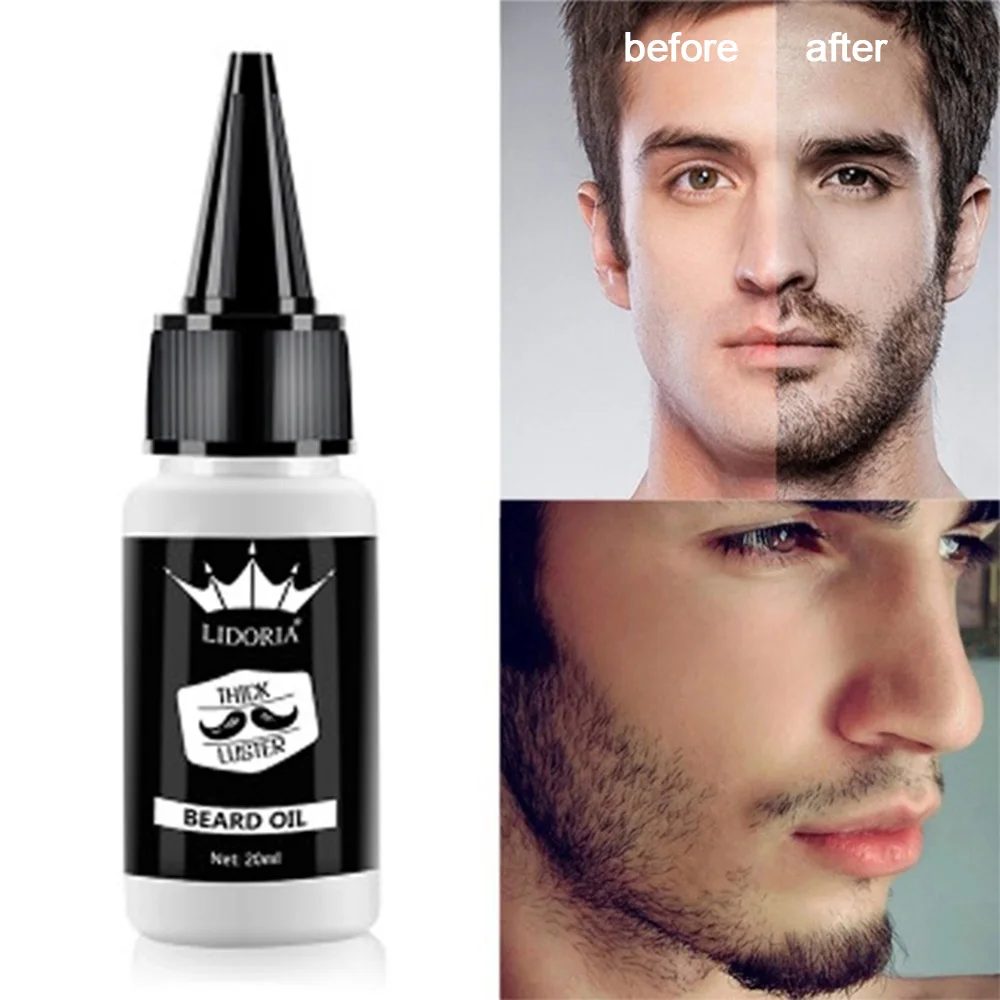 Fashion Beard Growth Fluid Natural Men Moisturize 20ml Moustache Wax Hair Cream Beauty Health Beard Growth Essence for LIDORIA