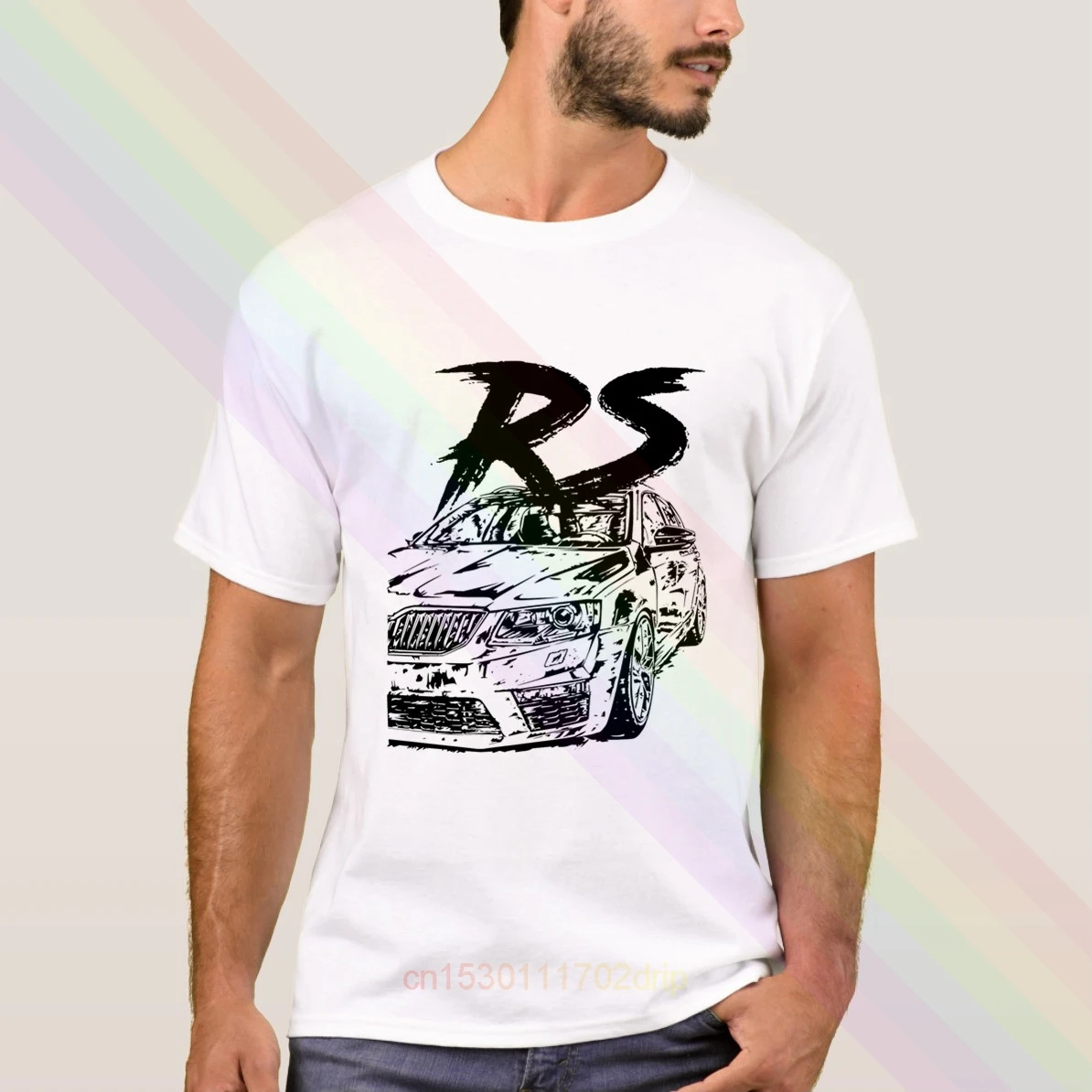Skoda OCTAVIA III RS Логотип Классический белый крутая футболка 2020 Новейшая летняя