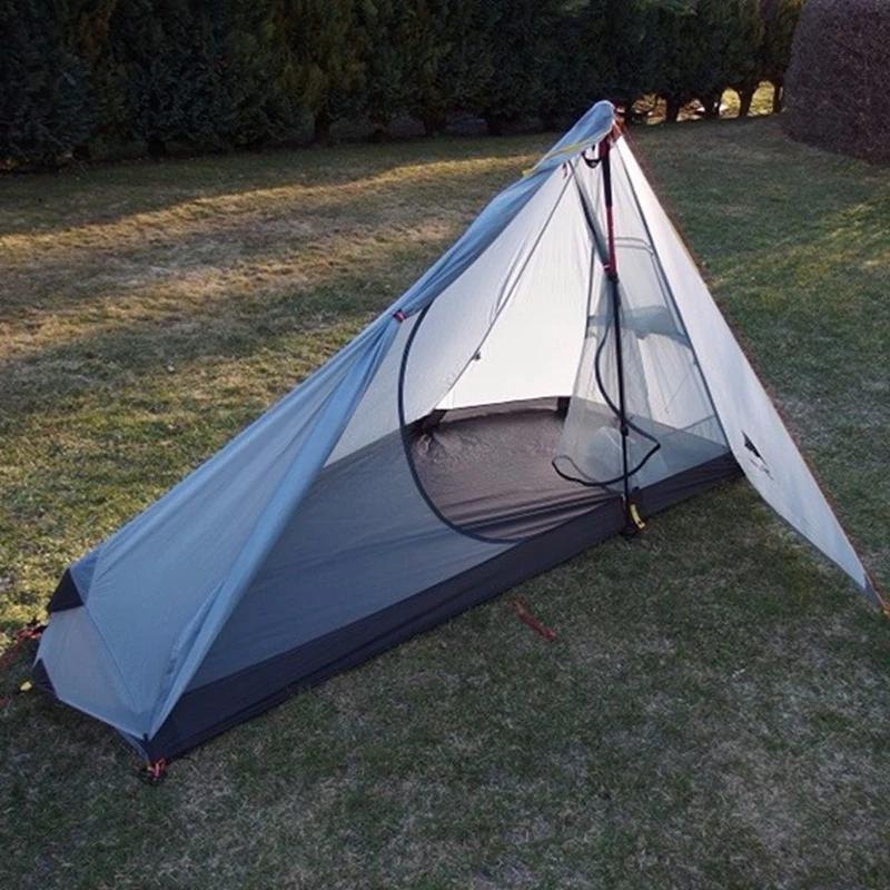 3F UL Gear Rodless Tent Ultralight 15D Silicone Single Person Camping Tent 1 Person 3 Season With Footprint 3 Colors