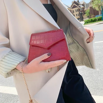 

Summer Bag Women's Bag New 2020 Fashion Chain Small Square Bag Crocodile Pattern Single Shoulder Messenger Bag High-end Foreign