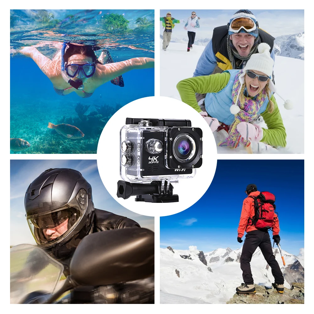 Открытый ЖК-экран 4K высокой четкости микро спортивная видеокамера с функцией Wi-Fi Скаутинг водонепроницаемый дизайн Велоспорт мини-камера