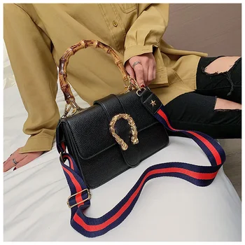 

Bamboo woven bag female 2020 new Korean wild wide shoulder strap portable rice bag shoulder Messenger bag retro Bacchus bag