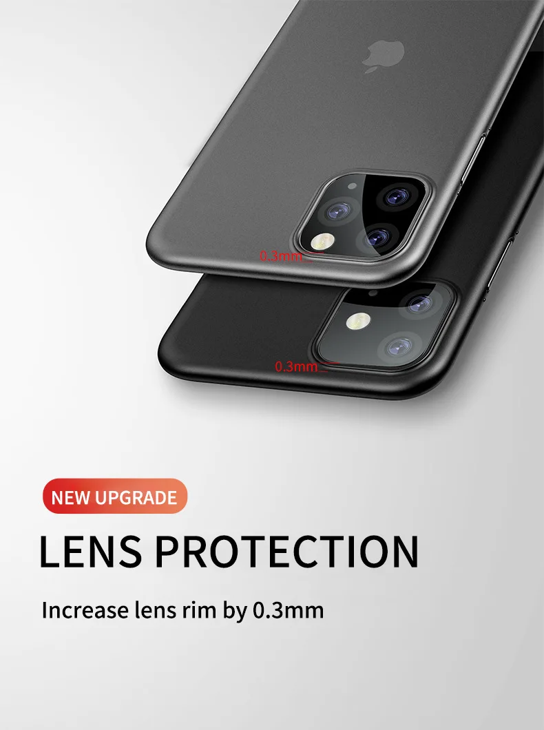 0,3 мм Ультратонкий матовый чехол для iPhone 11 Pro Max XS XR X 6 S 6 S 7 8 Plus iPhone11 11Pro Жесткий Тонкий противоударный чехол