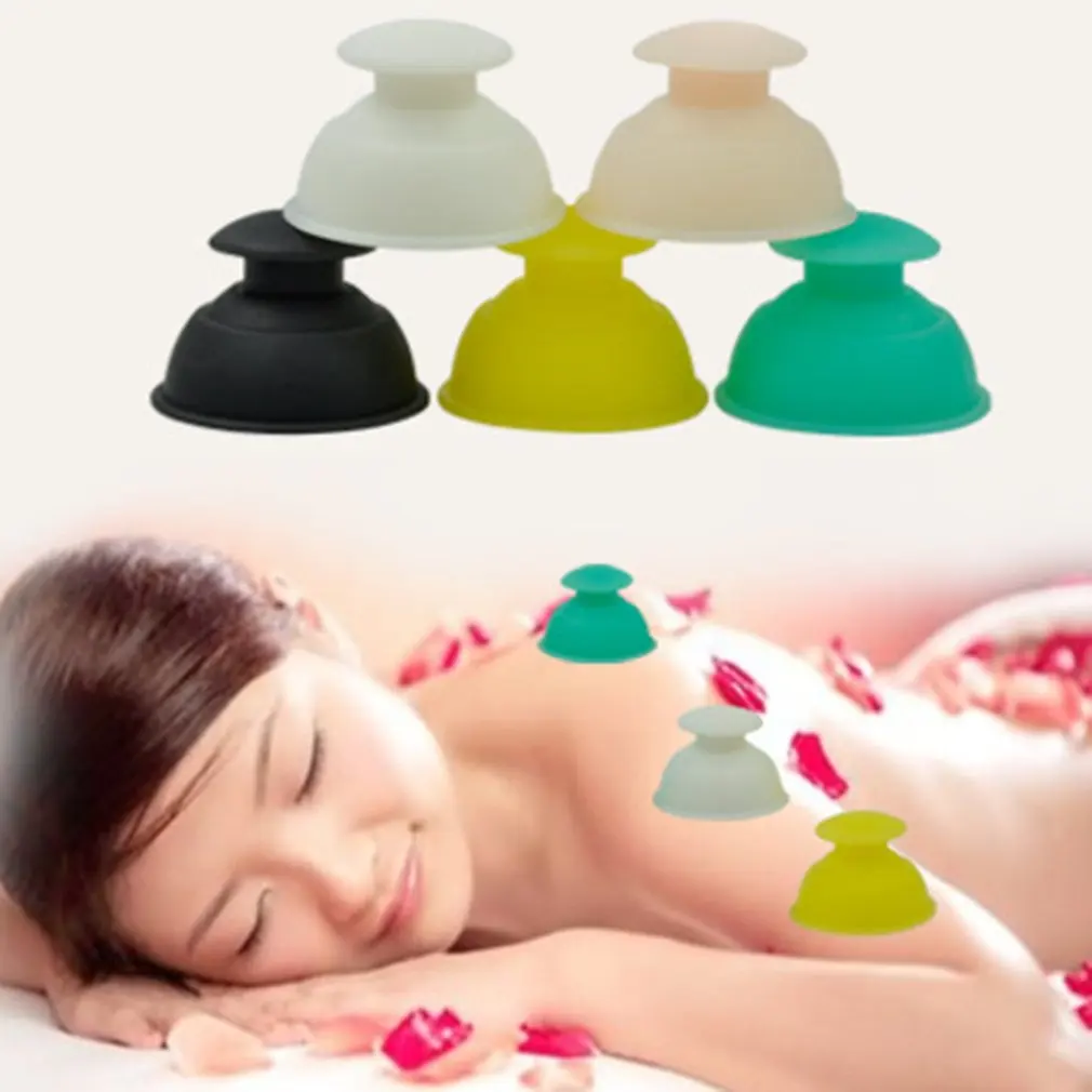 5 Pcs Food grade silicone cupping device moisture absorption tank household no fire no burn volume vacuum cupping