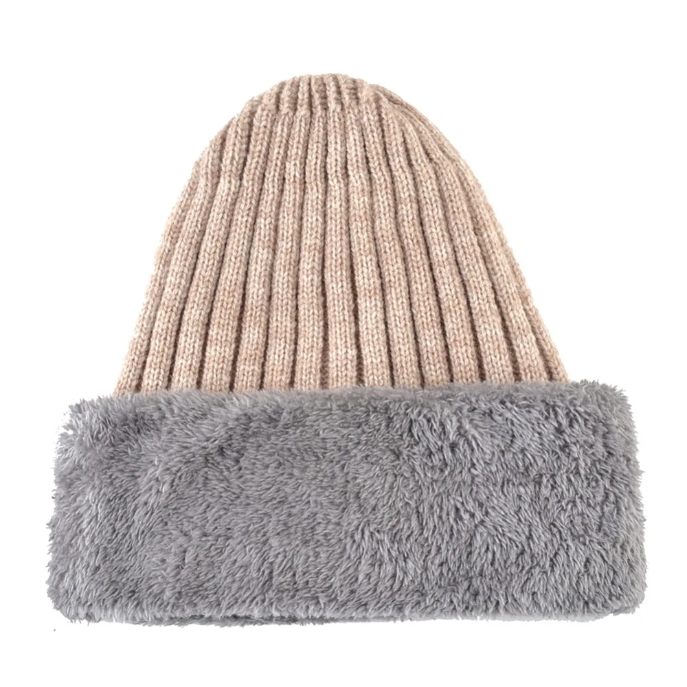 Winter Beanie And Scarf For Men Solid Thick Knitted Hat Scarf Set Outdoor Snow Skullies Beanies Women Warm Velvet Hats Scarves