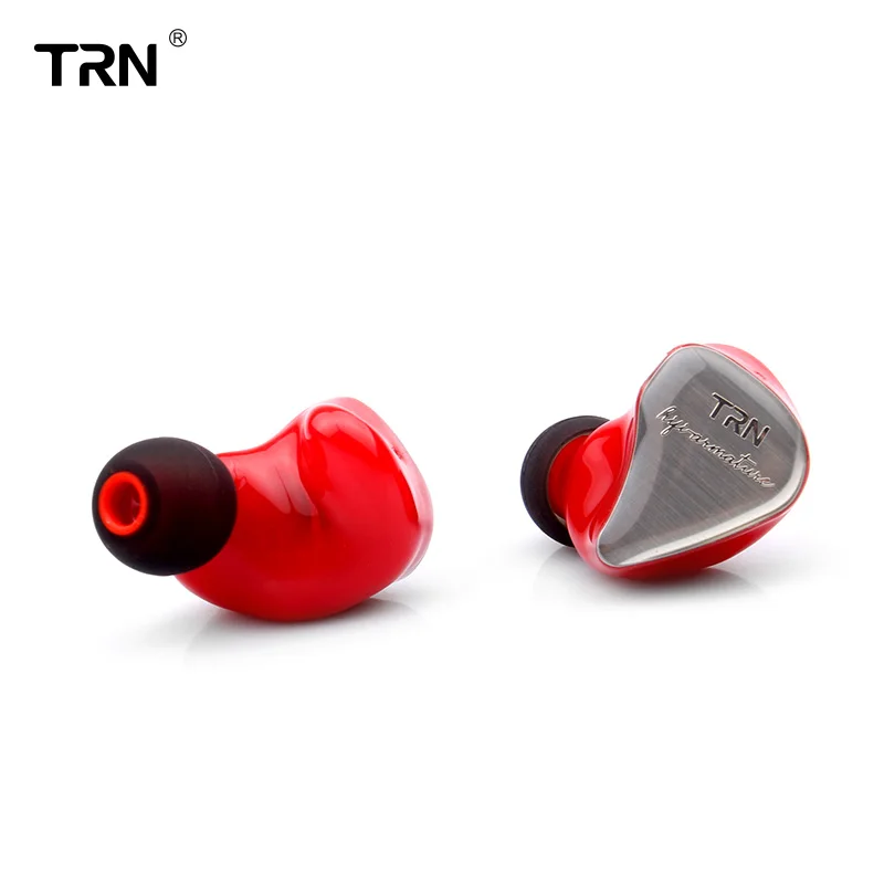 Red no mic Новые TRN IM1 1BA+ 1DD гибридные наушники Monito наушники для бега гарнитура съемный кабель 2Pin HIFI наушники - Цвет: Red no mic