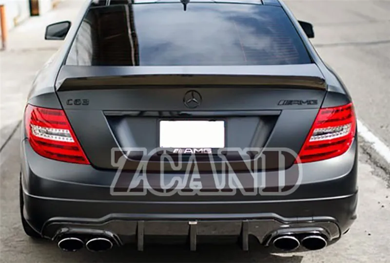 3K настоящее углеродное волокно большие плавники задний диффузор для MERCEDES BENZ W204 AMG Модель 2012