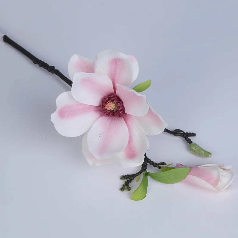 Magnolia Floral Wedding Bouquet Fake Plastic Flower Artificial Leaf Blossom Deco |