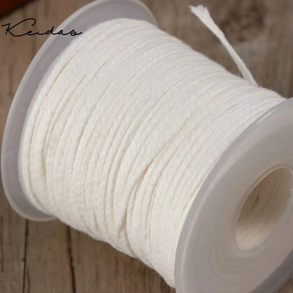 3# High Quality Smokeless Environmental Cotton Braid Candle Wick Spool for DIY Oil Lamps 189m