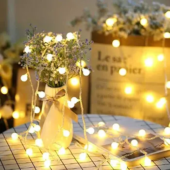 

6m Halloween Christmas Party Led Lights Dormitory Bulb String Lights Flashing Light Confession Atmosphere Light Garden Decors
