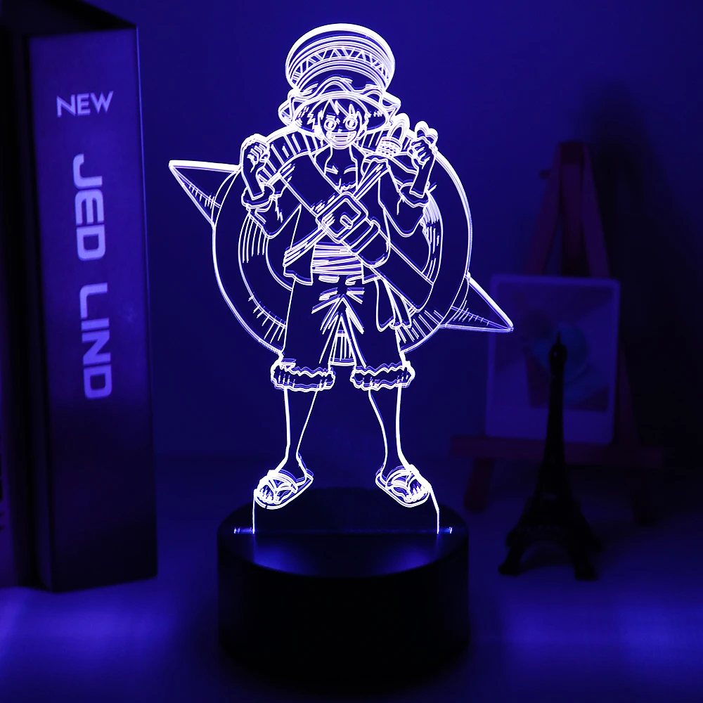 Цельная Обезьяна D. Детский ночной Светильник Luffy светодиодный сенсорный датчик