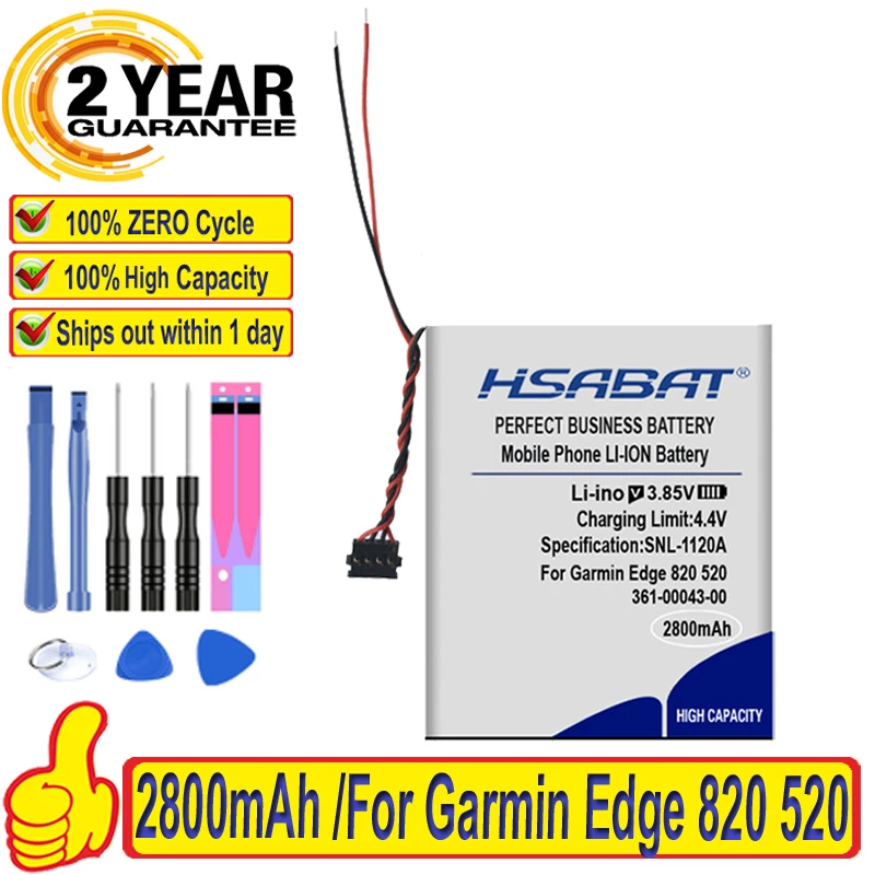 Аккумулятор 100% мА · ч для Garmin Edge 2800 820 520 200 205 361-00043 00 GPS plus | Мобильные телефоны и