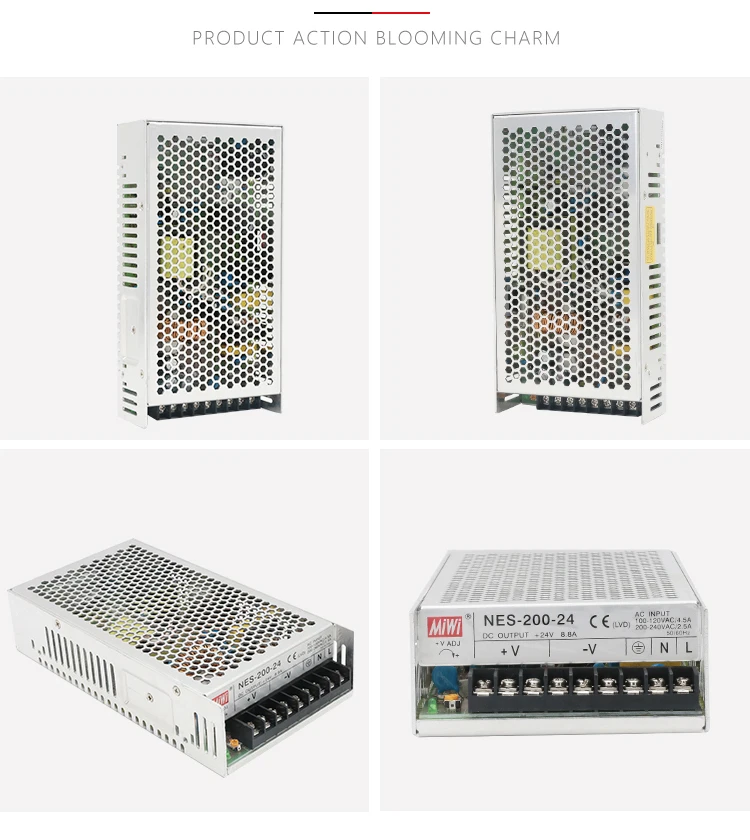 MIWI NES-100, NES-150, NES-200, NES-350 Выход DC3.3V, 5 V, 7,5 V, 9, 12, 15, 24 V, 27,36 V, 48 V AC-DC светодиодный коммутации Питание