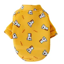 Одежда для домашних животных с рисунком собаки, пальто, футболка, зимняя теплая толстовка, удобные товары для щенков, костюм для малышей
