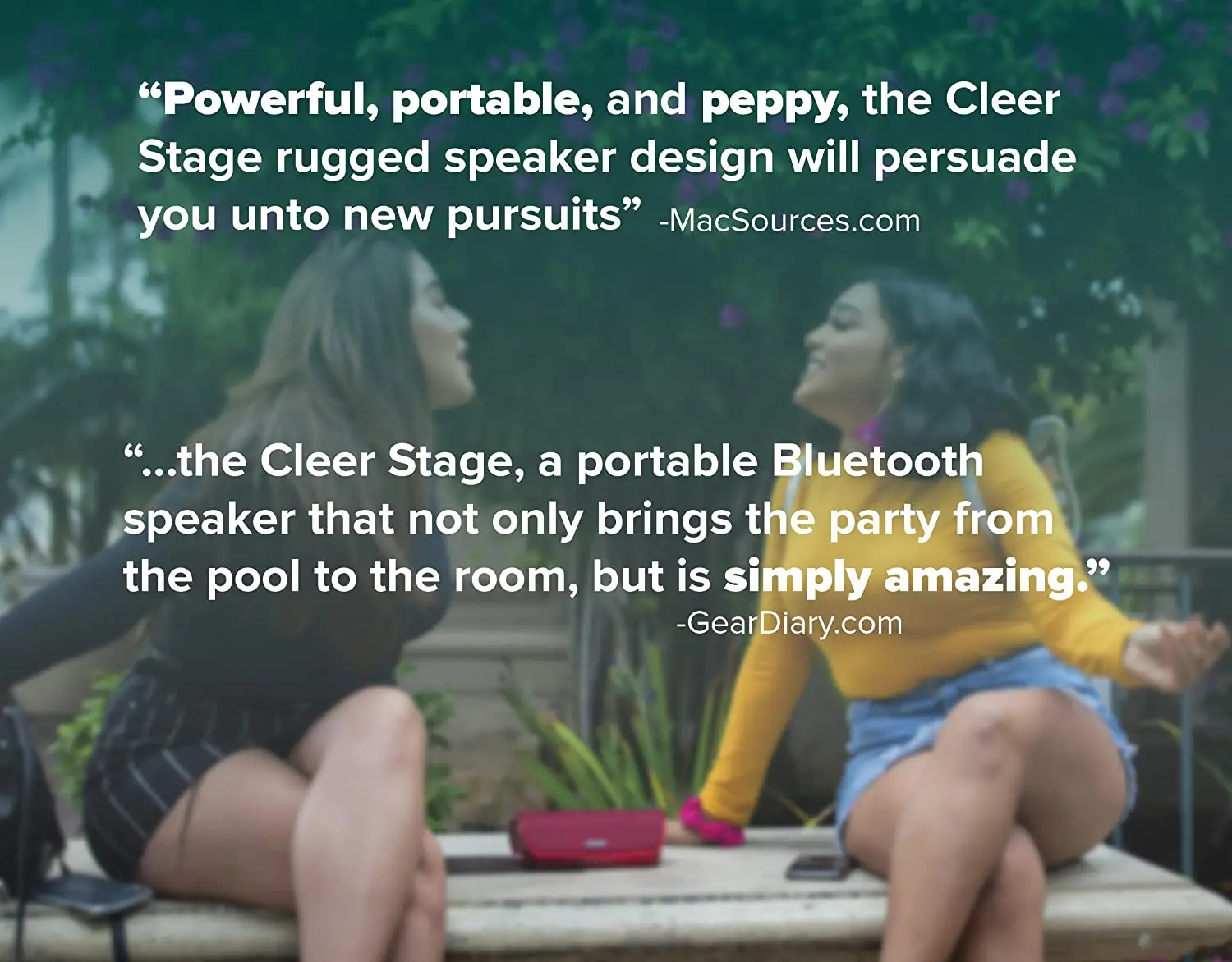 Cleer Audio Stage Portable Bluetooth Speaker Ipx7 Water Resistant, Up-to  15-hours Wireless Playback Boom Box Dual 48mm Speaker - Protective Sleeve -  AliExpress