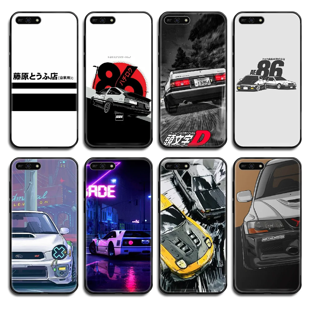 Японский начальный D AE86 аниме JDM чехол для телефона корпус Huawei Honor Mate 5 6 7 8 9 10 20 30 A C X