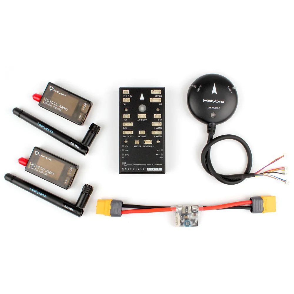 HolyBro Pix32 Pixhawk 4 Контроллер полета и M8N gps модуль и PM02 и радиотелеметрия V3 комплект автопилота комплект для многороторного самолета