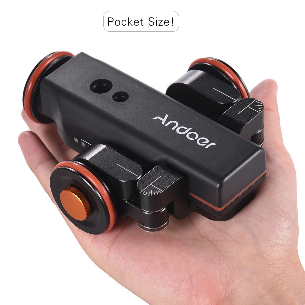 Andoer L4 PRO Motorized Camera Video Dolly Wireless Remote Control 3 Speed Adjustable Mini Slider Skater for Camera Smartphone