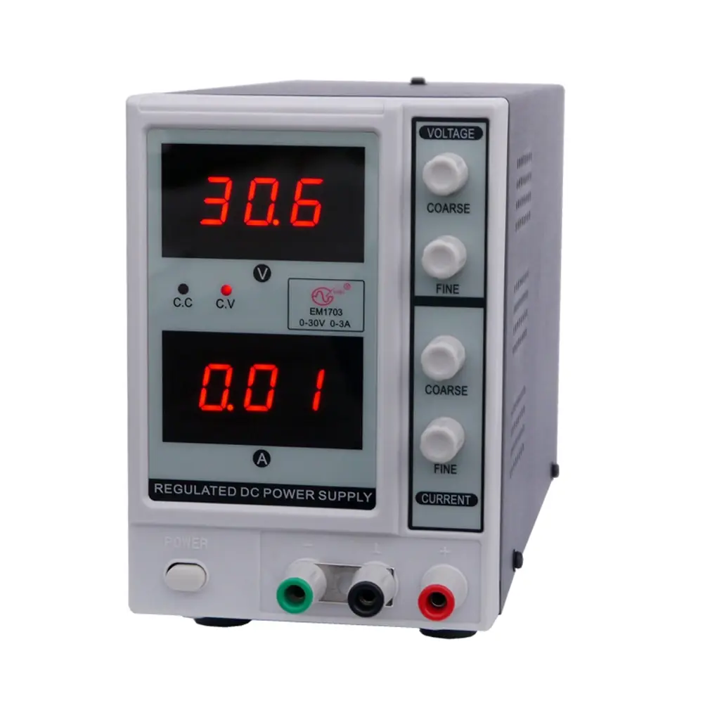 

0-30V 0-3A 3 Digits Digital Regulated DC Power Supply adjustable dc power supply Variable voltage regulator EM1703 EU/US Plug