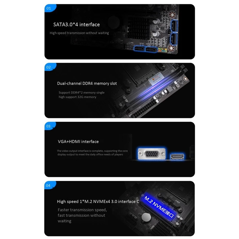 HUANANZHI A320-D4 Supports AM4 1331 Pin DDR4 Dual