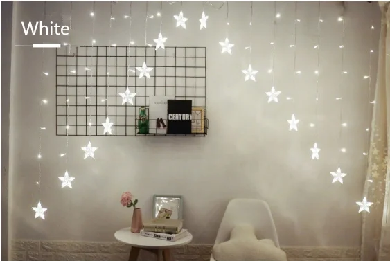 Christmas Decoration for Home Curtain Light String Christmas Ornament New Year Navidad Decoraciones Para El Hogar Natal - Цвет: White