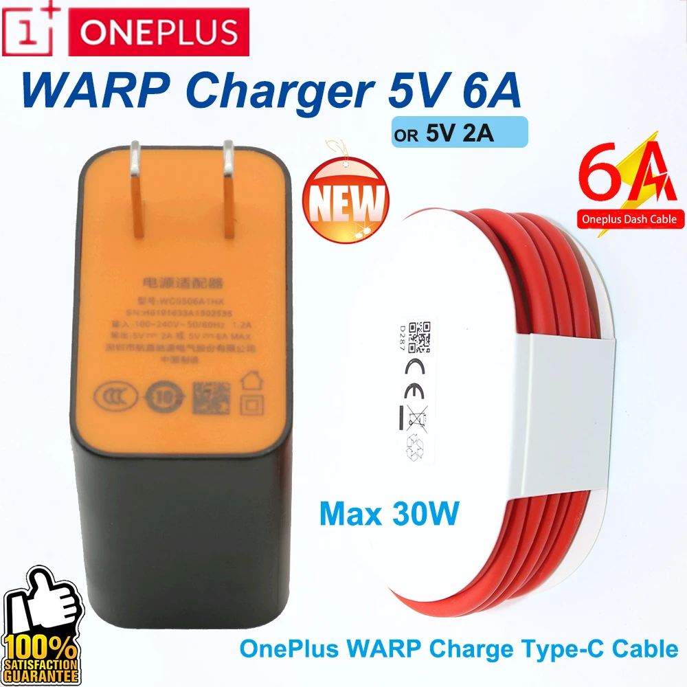 Новинка! Адаптер питания OnePlus 7Pro 7T Pro Warp US Charge 30 зарядное устройство Вт Type-C кабель