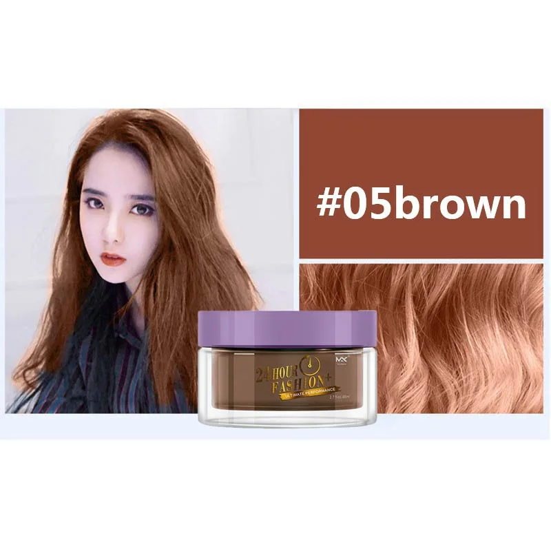 6 kleuren Haar Kleur Wax Wegwerp Niet giftig Tijdelijke Modellering multi-kleur Haar Styling Verven Modder
