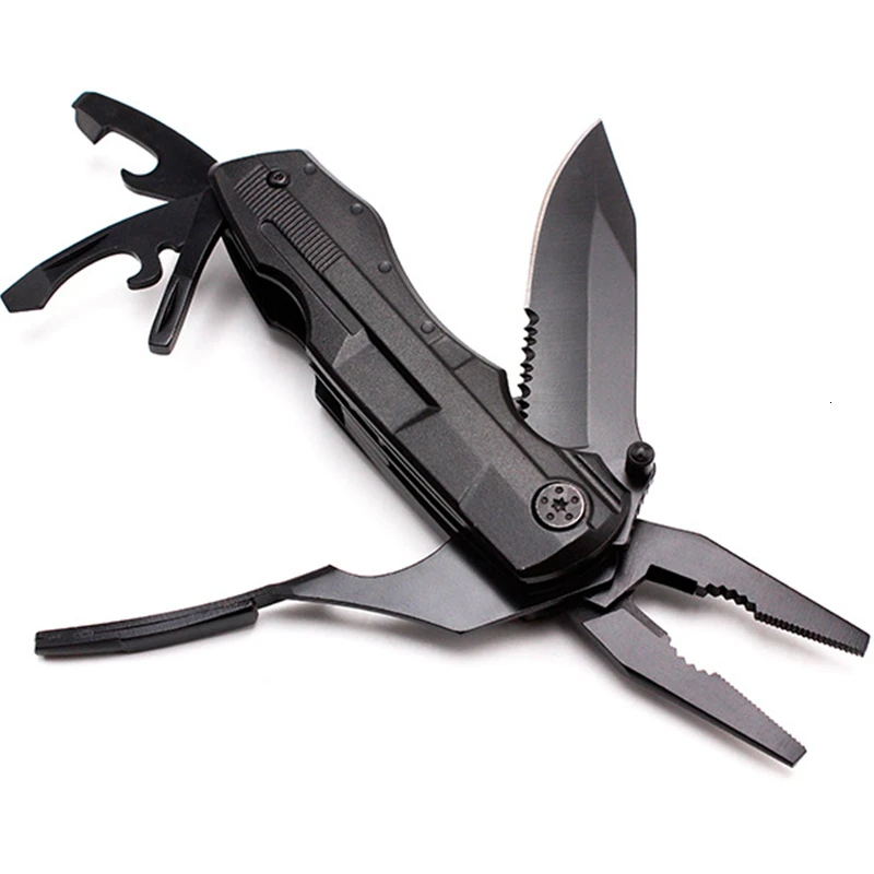 QUK Pliers Multitool Folding Pocket EDC Camping Outdoor Survival hunting Screwdriver Kit Bits Knife Bottle Opener Hand Tools9