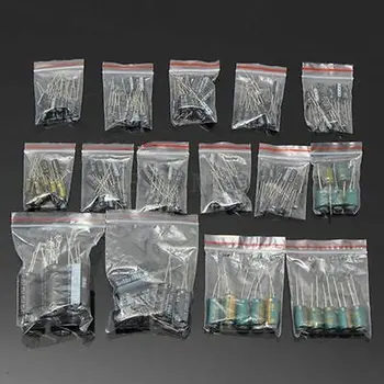 

120pcs/lot 15 value Electrolytic Capacitors 50V 1uF-2200uF Sample Kit Radial Electrolytic Capacitor Assortment Set 2.2UF 4.7UF