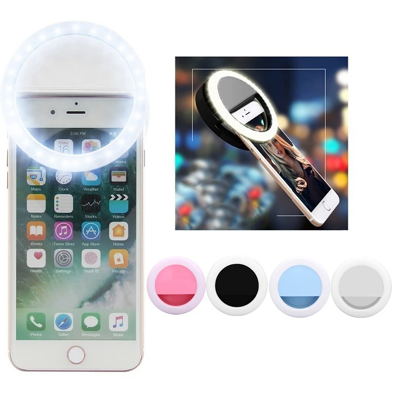 Luz Movil селфи светодиодный кольцевой светильник для iPhone 11 samsung Galaxy A70 A50 A40 вспышка для фотоаппарата зажим Lampa мобильный телефон свет Licht