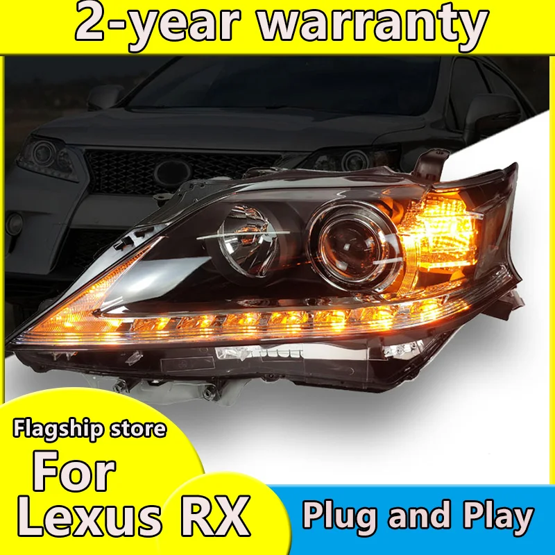 

Car Styling Head Lamp for Lexus 2012-2014 RX270 RX350 RX450 Headlights dynamic turn signal LED Headlight Auto Accessories