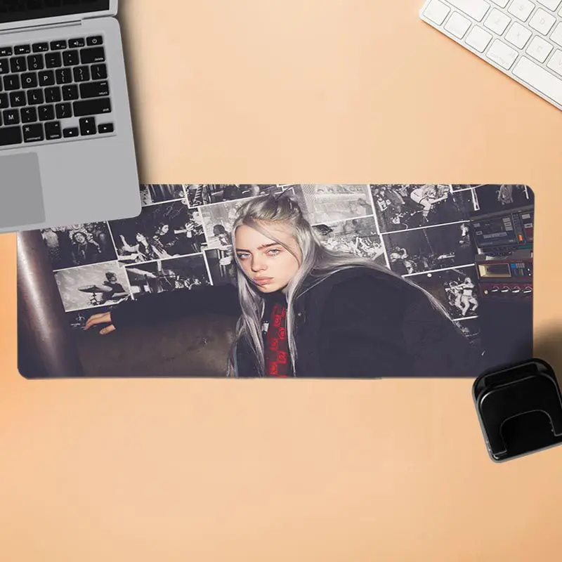 BBTHBDNBY высокое качество Billie Eilish ноутбук игровые мыши коврик для мыши большой коврик для мыши клавиатуры коврик - Цвет: Lock Edge 30x80cm