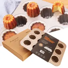 Cannele 12в1 чашки из углеродистой стали антипригарная форма для выпечки тортов домашний торт кухонные инструменты для выпечки высокотемпературная форма