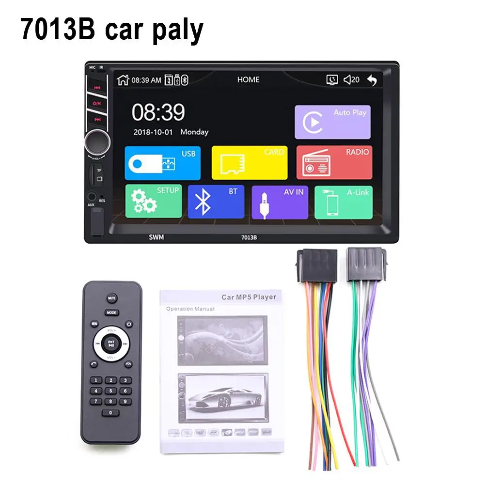 

Car Multimedia Player 7 Inch 2 Din Touch Screen Stereo FM Radio Bluetooth Mp5 Player Supports For Android /IOS Image Connection