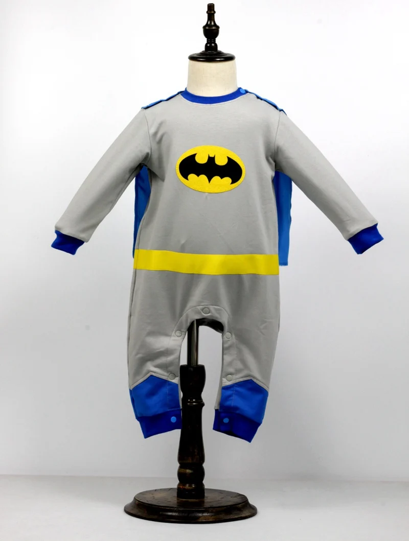 2019 New Justice league Cosplay Batman Dark Knight Long Sleeve Halloween Costume Romper jumpsuit toddllers |