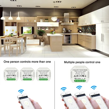 

2 Gang Wi-Fi Switch Module Smart Light Wifi Dimmer Switch New Voice APP Controller For Amazon Alexa Google Home Assistance 2020