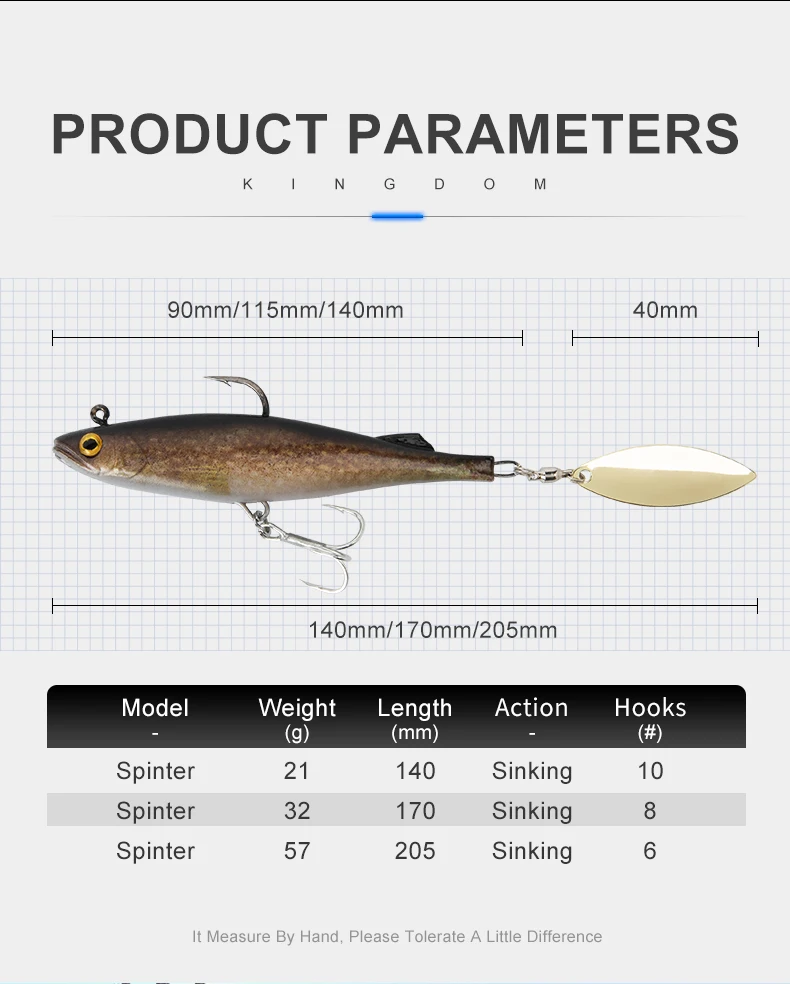 Isca para Truta Iscas de Pesca Reino Spinter Afundando Softbaits 21 - 32 57g 140 170 210mm Colher Spinner 3d Impressão Wobblers Pvc 2 Reino spinter afundando pvc softbaits 21 32