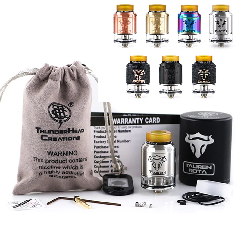 

Original THC Tauren RDTA tank Double 28 micro air holes atomizer vape leak proof Rebuildable THC atomizer vs Apocalypse rta