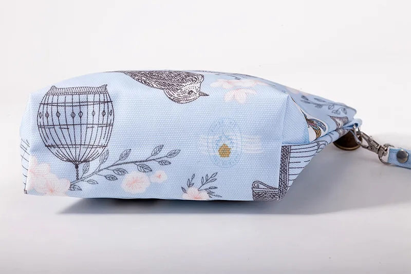 FUDEAM Polyester Rose Flower Bird Pattern Women Cosmetic Bag Toiletries Storage Organize Waterproof MakeUp Bag Portable Wash Bag