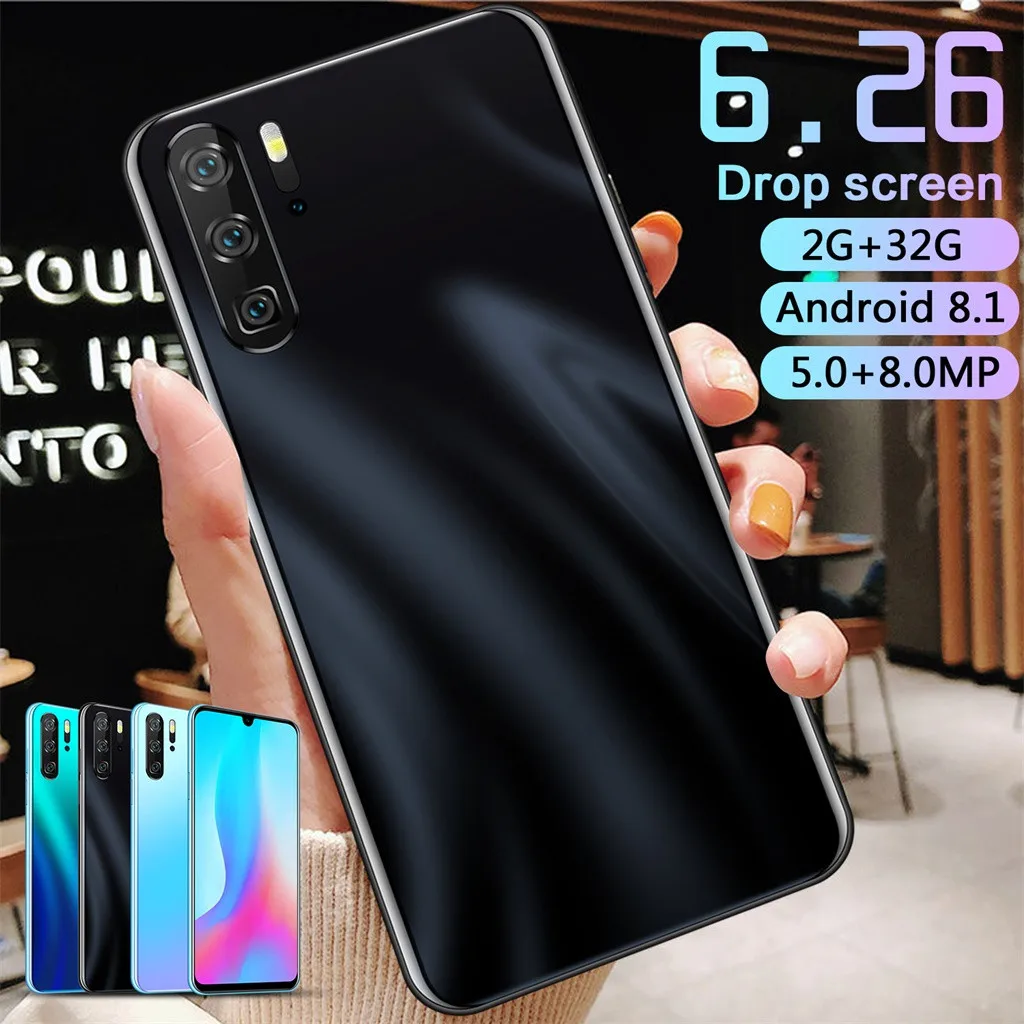 Дропшиппинг P30 Pro четырехъядерный 6,26 дюймов HD камера Android 8,1 2G+ 3 2G gps 3g мобильный телефон