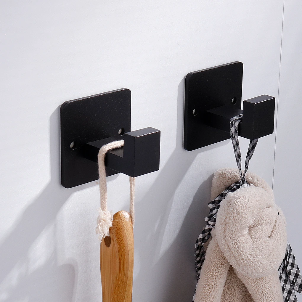 2 Pieces Robe Bathrobe Hook Wall mounted Kitchen Closet Bathroom