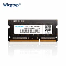 Wicgtyp DDR3 8 Гб 1600 память для компьютера память 204pin для ноутбука с высокой производительностью высокая скорость 1,35 в
