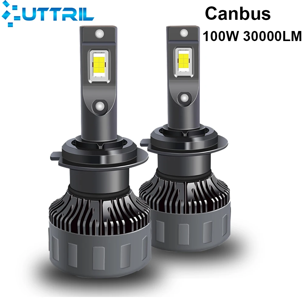 Uttril H4 H7 Canbus светодиодный H1 H8 H9 H11 9005 HB3 9006 HB4 9012 100W 30000LM Автомобильный светильник