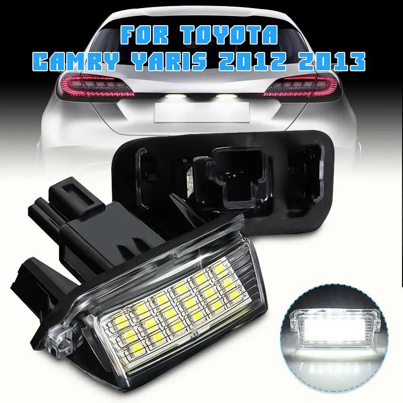 2X светодиодный номерной знак светильник для Toyota Yaris Vitz Camry Corolla Prius C Ractis Verso SAI Avensis Noah Voxy Esquire