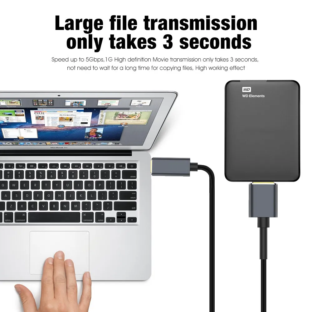 Кабель USB C Micro B кабель 3 0 передачи данных штырь чехол для жесткого диска Samsung Seagate