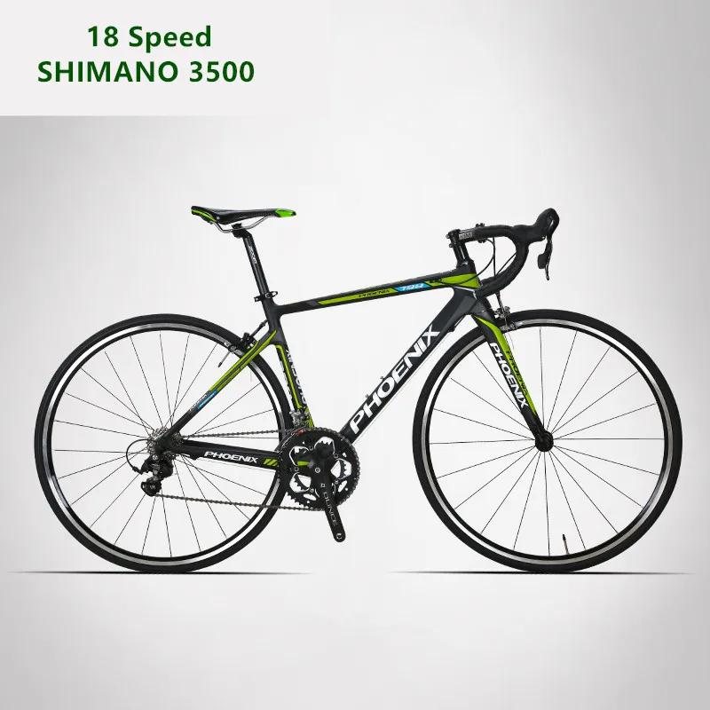 Бренд дорожный велосипед из углеродного волокна Рама 16/18 скорость SHIMAN0 2400/3500 свет Велоспорт гоночный велосипед Спорт на открытом воздухе Bicicleta - Цвет: 18 Speed green