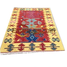 Шерсть килим ткань ручной работы спальня площадь богемный натуральный