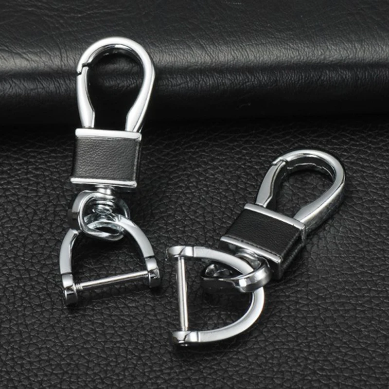 Car Keychain Thick Rod Classic D Shape Horseshoe Key Holder