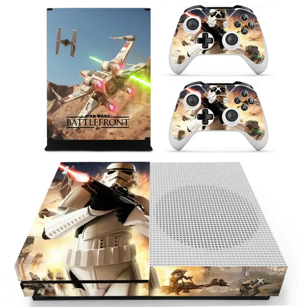 YS-xboxoneS-1146 Звездные войны battleспереди II наклейка s для Xbox One S Кожа Наклейка Pegatinas для Xbox one тонкая консоль и два контроллера Скины - Цвет: YS-xboxoneS-1146