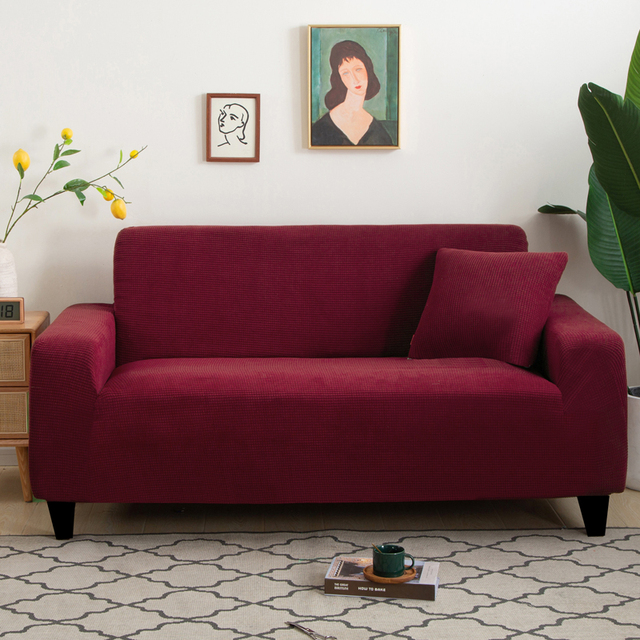 Stretch Sofa Covers for Living Room Thick Elastic Sofa Slipcover Sectional Couch Cover Furniture Protector 1/2/3/4 Seat